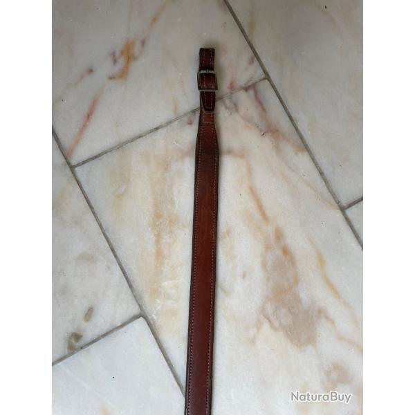 Sangle de chasse cuir marron  rembourr�e souple