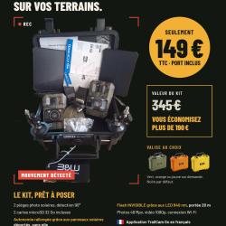 SEKU! KIT 2x cam&eacute;ra Flash INVISIBLE + Panneaux SOLAIRES + Valise de transport + 2x cartes 32GB