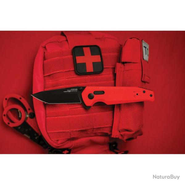 Couteau SOG Vision XR LTE Lame Acier CTS-XHP Tanto Manche G10 Rouge XR Lock Taiwan SOG12570857