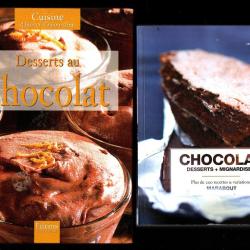 gourmandises au chocolat et desserts au chocolat + chocolat mignardises 3 livres