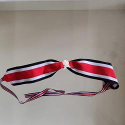 INSIGNE METAL DE FEUILLES DE CH&Ecirc;NE AVEC GLAIVES,AVEC RUBAN
