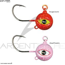 T&ecirc;te plomb&eacute;e EXPLORER TACKLE Explorer fireball 80g P Rose/Phospho