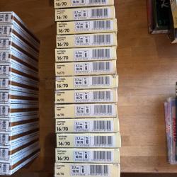 Lot de 15 bo&icirc;tes de 10 cartouches carton Rottweil 31 gr plomb no 6 calibre 16/70