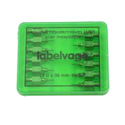 Aiguilles r&eacute;utilisables en acier inoxydable triple biseau par lot de 12