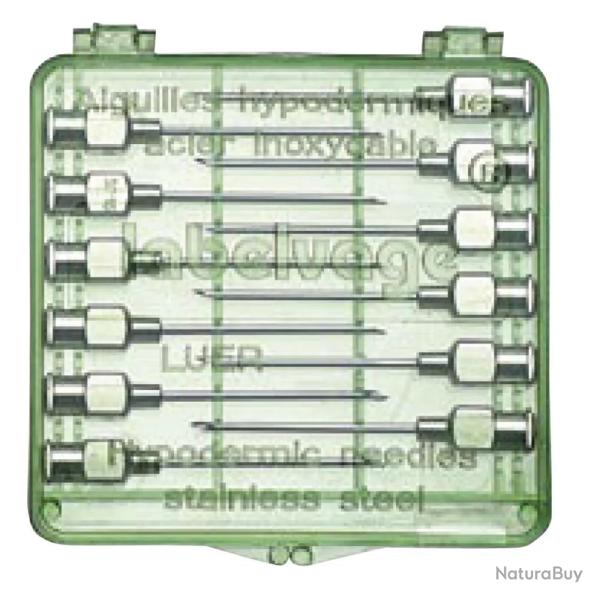 Aiguilles r�utilisables en acier inoxydable triple biseau par lot de 12
