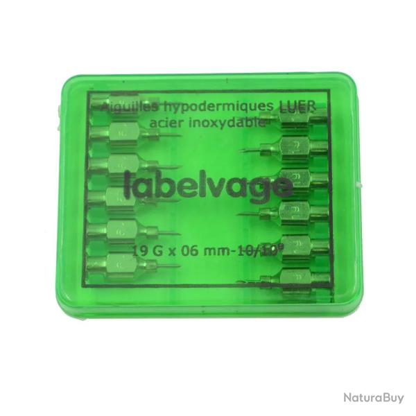 Aiguilles r�utilisables en acier inoxydable triple biseau par lot de 12