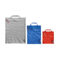 MESH POCKET SET III - ENSEMBLE 3 POCHETTES FILET Rouge/Bleu /Vert - Tatonka - Ref TK3037001