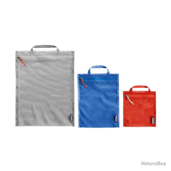 MESH POCKET SET III - ENSEMBLE 3 POCHETTES FILET Rouge/Bleu /Vert - Tatonka - Ref TK3037001