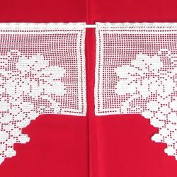 Rideaux brise-vue, cantonni&egrave;res " Vigne " crochet. Pi&egrave;ce unique neuve fait main.