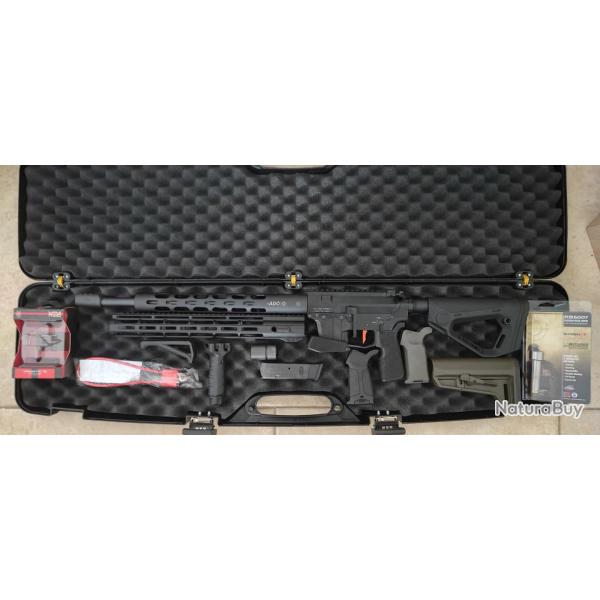Carabine Hera Arms 16,75'' calibre 9x19, parfait �tat + nombreux accessoires