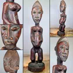 Magnifique statue Baoul&eacute;, H : 38 cm, L : 9 cm