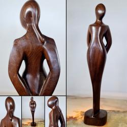 Statuette "Fair Lady", Nigeria, Lagos, achet&eacute;e en 1999, sign&eacute;e