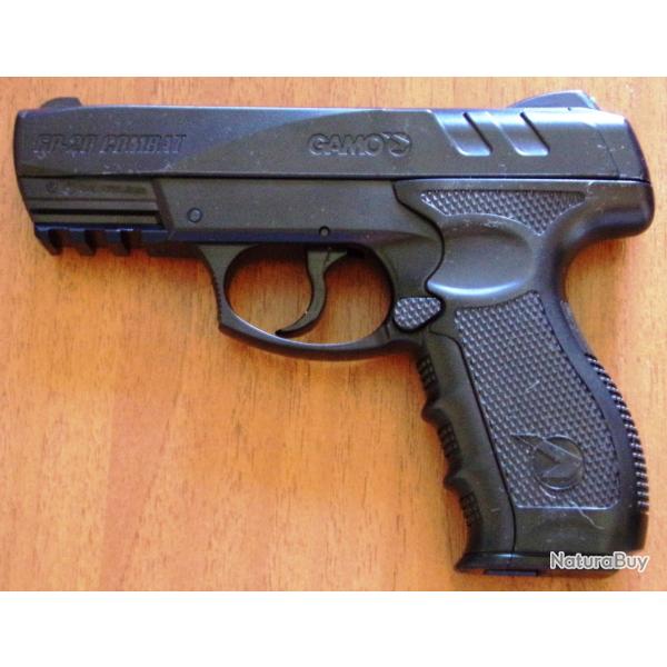 PISTOLET A BILLES ACIER GAMO GP-20 AVEC 3 CHARGEURS DE 20 COUPS NEUF