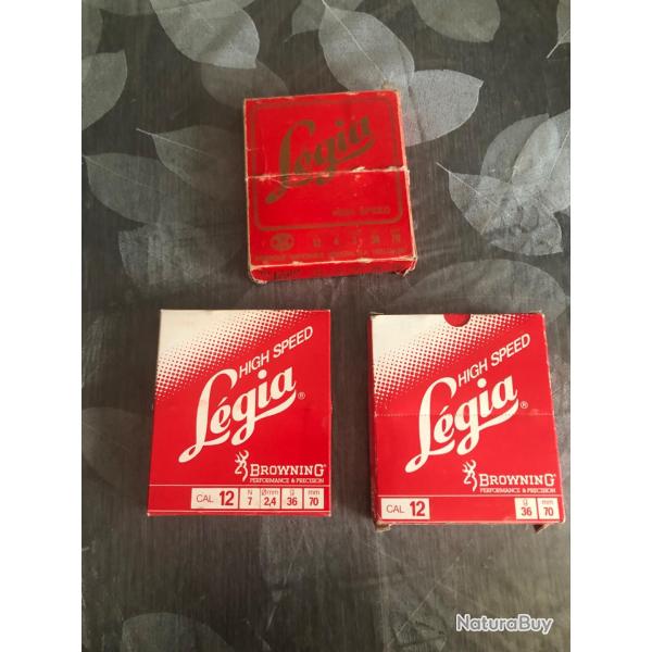 LIVRAISON OFFERTE  3 x 10 cartouche  cal 12/70,Legia high speed, browning,  plombs . ,7,6,4,   36 gr
