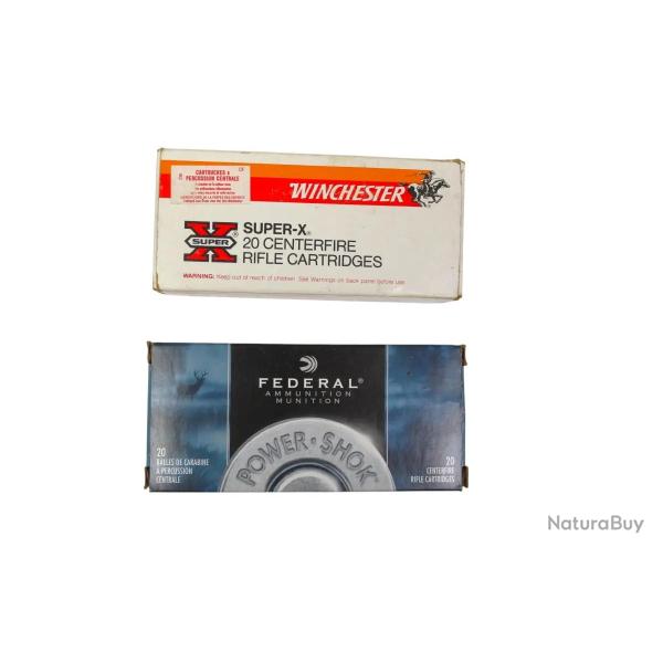 LOT MUNITIONS WINCHESTER & FEDERAL - CALIBRE 30-30 WIN