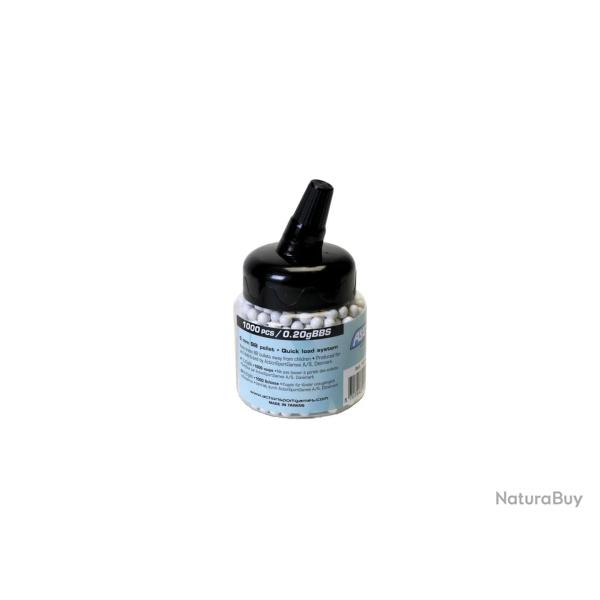 Billes 0.20g en Bouteille de 1000 ASG