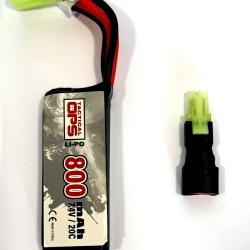 Batterie Li-Po 7,4V 800mAh Stick 2*602562P - Tactical Ops