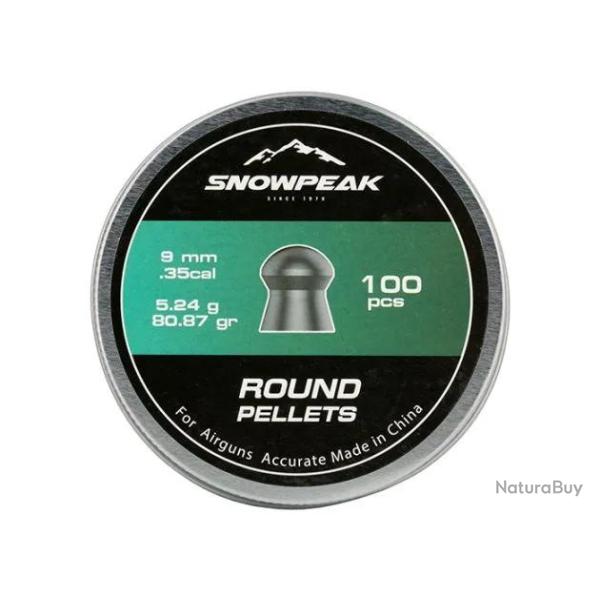 Plombs Ronds 9mm x100 Snowpeak