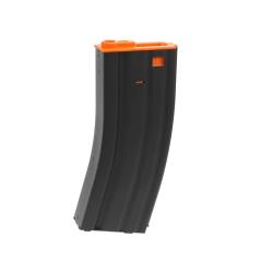 Chargeur AEG 300 Billes M4 en M&eacute;tal Noir et Orange - S&T