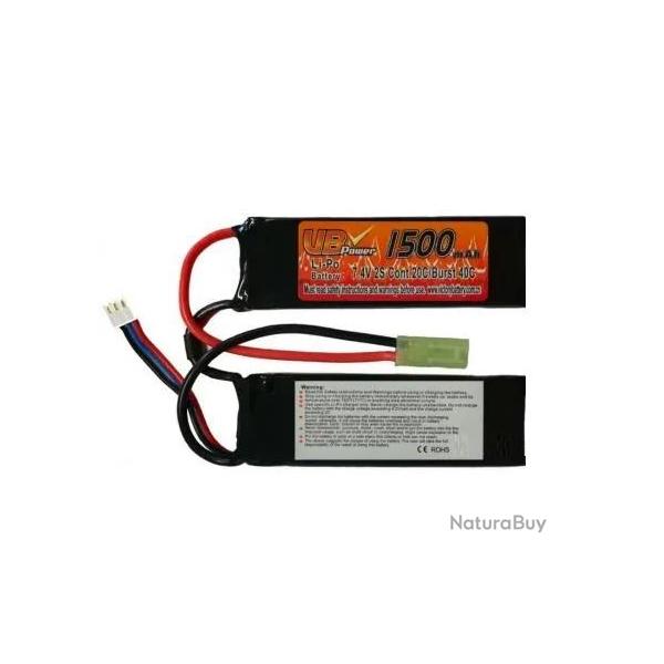 Batterie Li-Po 7,4 V 1500 mAh 2 Sticks (Gardemain) VB Power