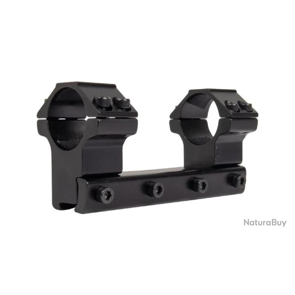 Montage Monobloc 2 Colliers 25.4mm H 21mm Rail 11mm Veoptik