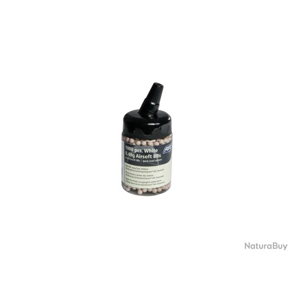 Billes 0.40g Accuracy Blanches en Pot de 1000 ASG