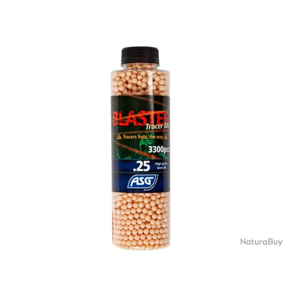 Billes 0.25g Blaster Tra�antes Rouges en Bouteille de 3300 - ASG
