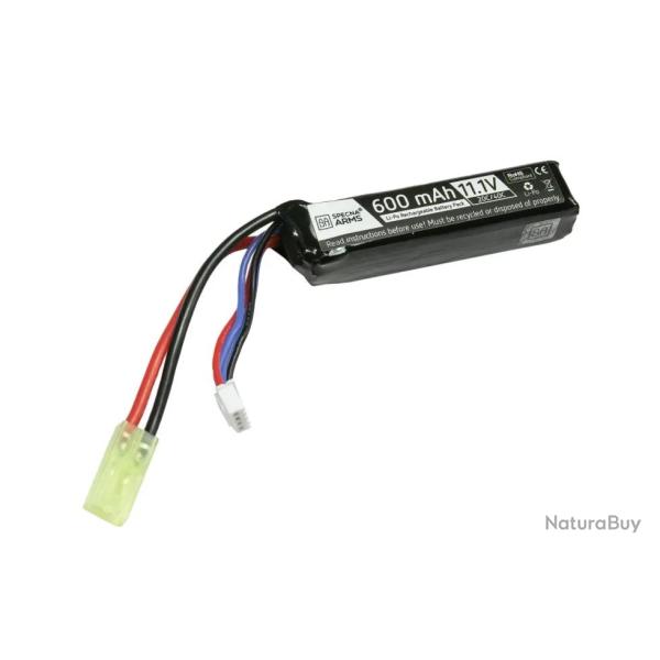 Batterie Li-Po 11.1V 600mAh 20C/40C - Connecteur T-Deans PDW - Specna Arms