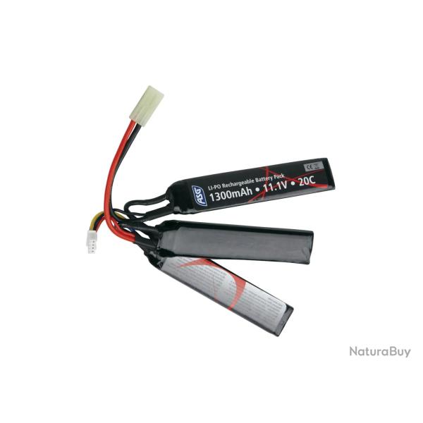 Batterie Li-Po 11.1V 1300mAh 3 Sticks - ASG