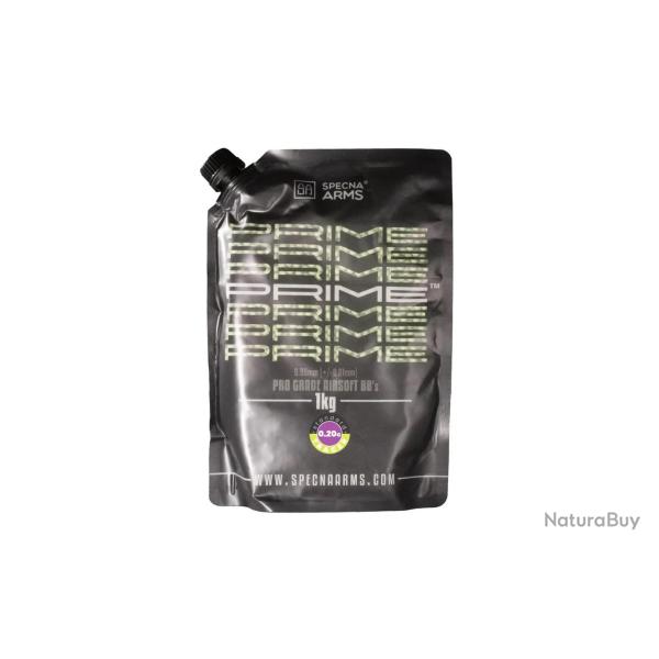 Billes 0.20g Prime Tra�antes Vertes en Sachet 1kg - Specna Arms