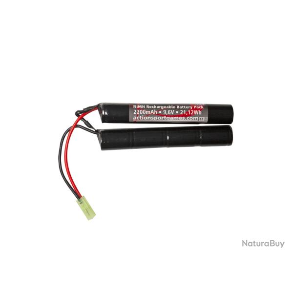 Batterie NiMH 9.6V 2200 mAh 2 Sticks - ASG