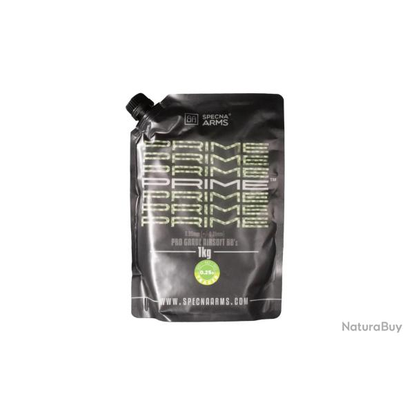 Billes Bio 0.25g Prime Tra�antes Vertes en Sachet 1kg Specna Arms