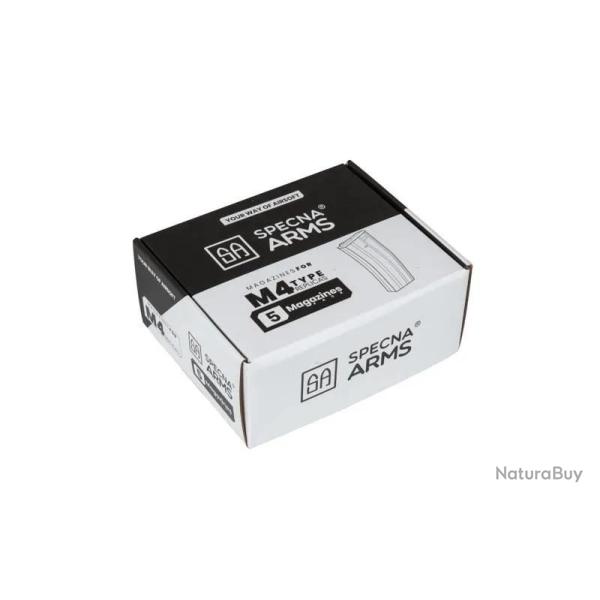 Bo�te de 5 Chargeurs AEG 120 cps M4 Tan - Specna Arms