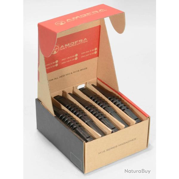 Chargeur AEG 140 Coups avec Balles Apparentes - Bo�te de 5 - Tan - Ares