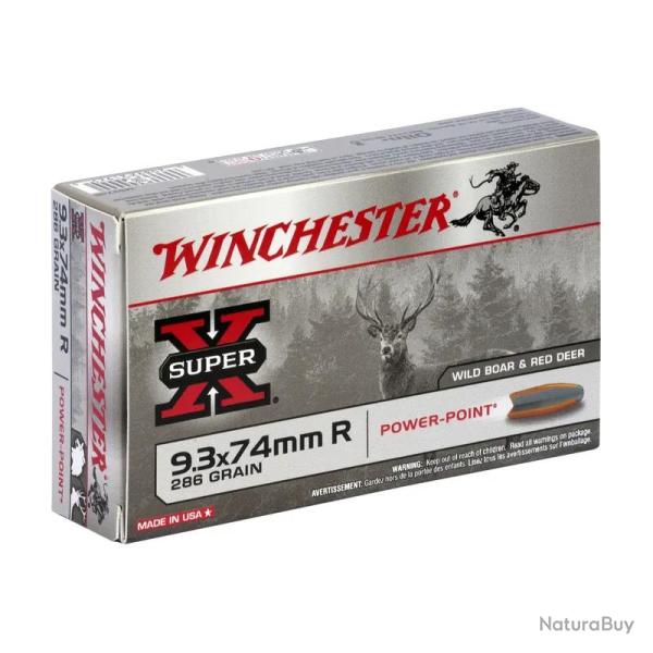 Balles 9.3x74R Super X Power Point 286gr x20 Winchester