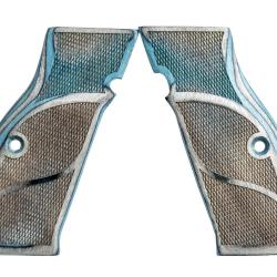 Plaquettes en Bois Lamin&eacute; Bleu Ciel pour CZ Shadow - MBT Grips