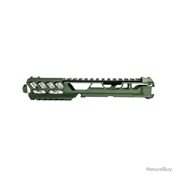 Culasse AAP01 Fuku-2 CNC Skeleton Army Green et Silver - CTM Tac