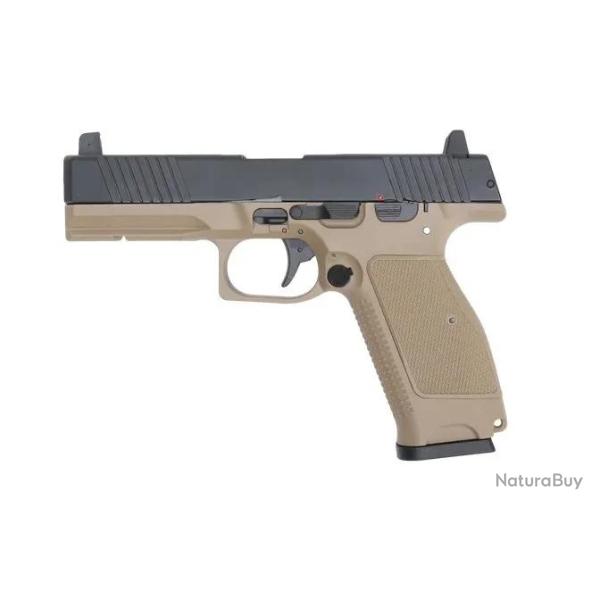Pistolet 6 mm MKW Blowback m�tal noir et tan Kizuna