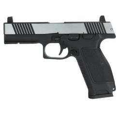 Pistolet 6mm MKW Blowback M&eacute;tal Noir et Chrome - Kizuna
