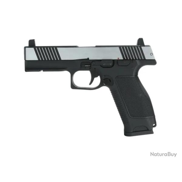 Pistolet 6mm MKW Blowback M�tal Noir et Chrome - Kizuna