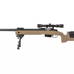 R&eacute;plique Longue 6mm SA-S03 Core Sniper Downgrade Tan Specna Arms