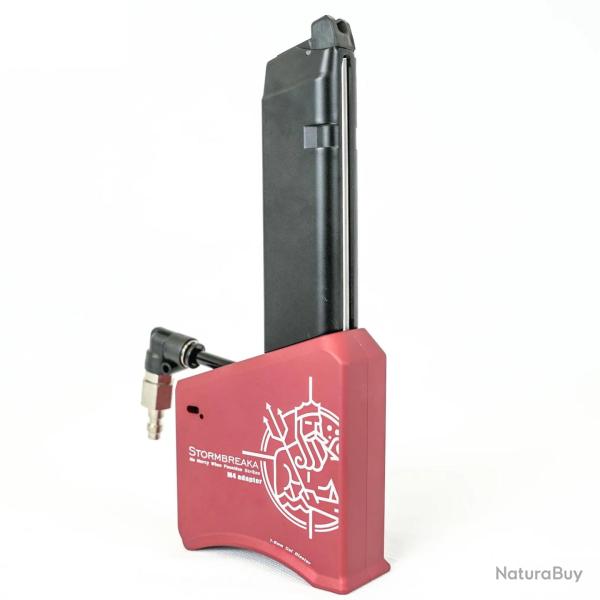 Adaptateur HPA GBB pour Chargeur M4 Rouge Poseidon