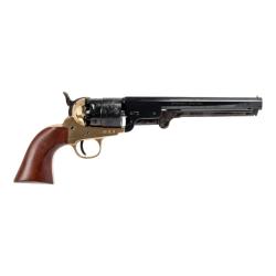 R&eacute;plique 1851 Navy Laiton Calibre 44 Poudre Noire Gravure Laser - Pietta