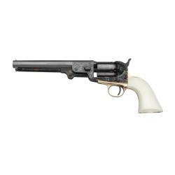 R&eacute;plique 1851 Navy Yank Acier de Luxe Crosse Ivoironne Calibre 36 Poudre Noire Pietta