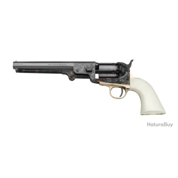 R�plique 1851 Navy Yank Acier de Luxe Crosse Ivoironne Calibre 36 Poudre Noire Pietta