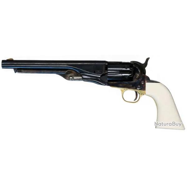R�plique 1860 Army Acier Crosse Ivoire Cannel� Cal. 44 PN - Pietta