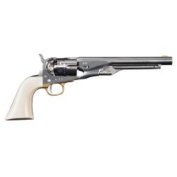 R&eacute;plique 1860 Army Acier Blanc Crosse Ivoire Calibre 44 PN - Pietta