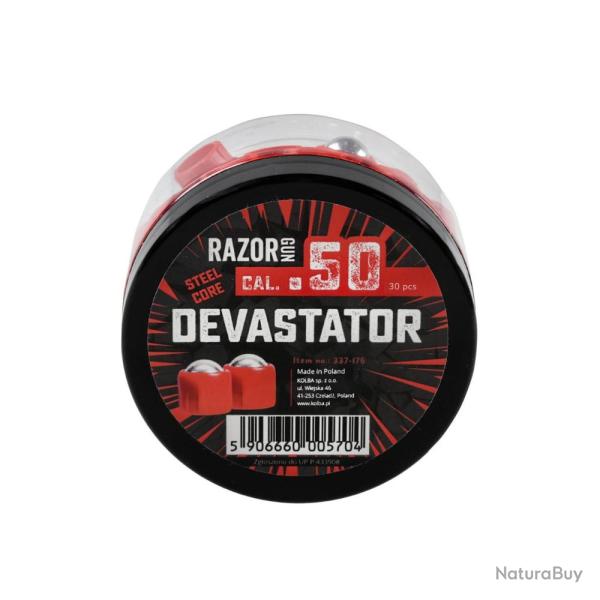 BILLES ACIER DEVASTATOR OU TERMINATOR CALIBRE .50 POUR HDR 50 x30