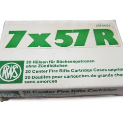 7 x 57 R RECHARGEMENT Douilles vides non amorcees 7 x 57r x 20 RWS