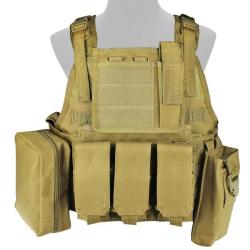Gilet tactique avec poches Tactical Ops - Tan